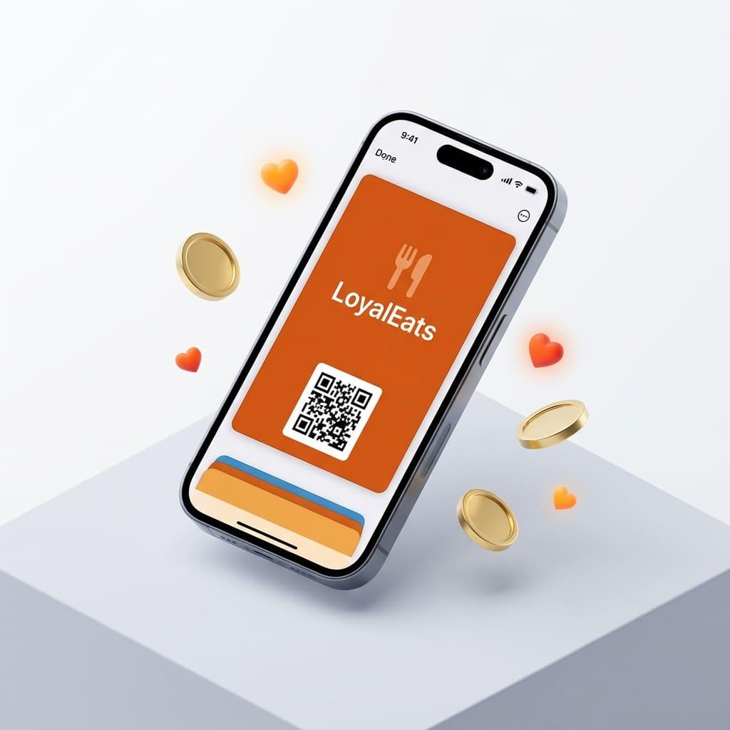Tarjeta de fidelización de LoyalEats abierta en el Wallet de un iPhone